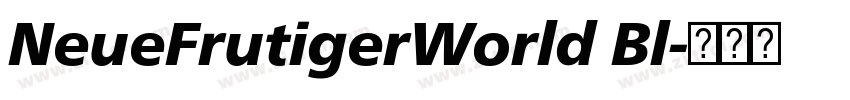 NeueFrutigerWorld Bl字体转换